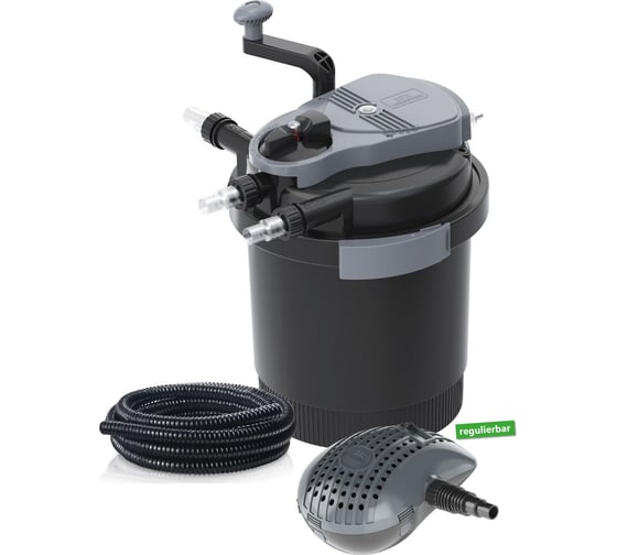 Изображение товара Фильтр напорный Smartline для прудов до 4 м³ в комплекте с насосом и УФ-лампой Heissner HLF4000-00