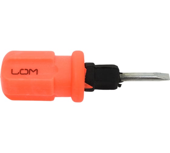 Изображение товара Комбинированная отвертка ЛОМ 2 в 1, пластиковая рукоятка, PH2/SL6x38 мм 882263