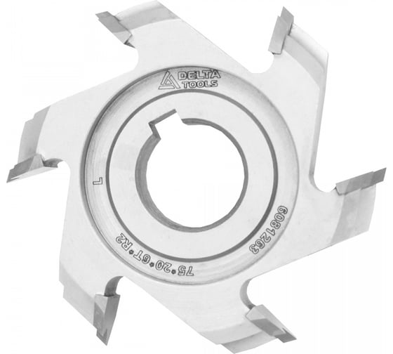 Изображение товара Фреза для снятия свесов 75x20x16 мм, R2 мм, Z6 Deltatools 06-4123