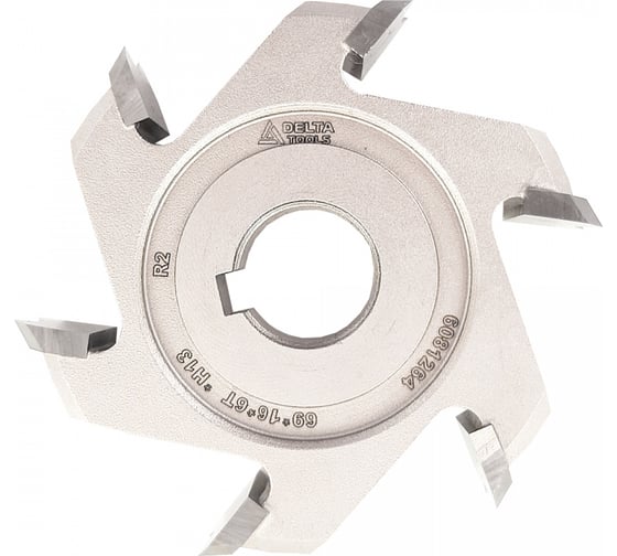 Изображение товара Фреза для снятия свесов 69x16x13 мм, R2 мм, Z6 Deltatools 06-3670