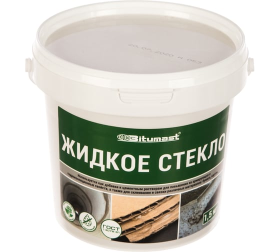 Изображение товара Жидкое стекло 1.5 кг Bitumast 4607952900530
