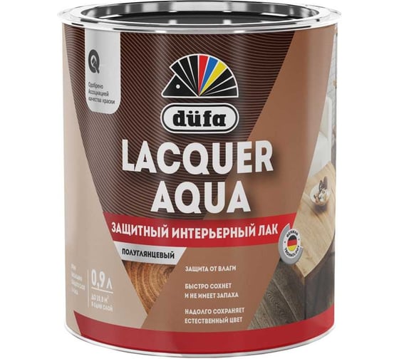 Изображение товара Интерьерный лак Dufa LACQUER AQUA полуглянцевый, 0.9 л МП00-009469