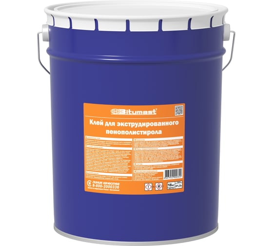 Изображение товара Клей для экструдированного пенополистирола и пенопласта Bitumast 21.5 л 4607952900349