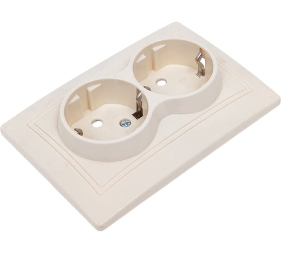 Изображение товара Розетка GENERICA 2мес. с з/к с з/ш 16а кер. кварта крем. ERK24-K33-16-K