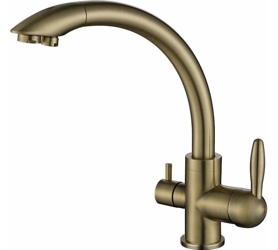 Изображение товара Смеситель для кухни Paulmark ESSEN, бронза, две воды Es213001-BR