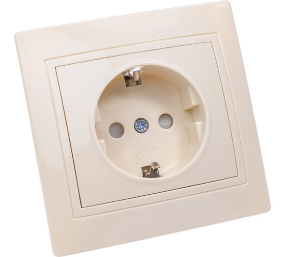 Изображение товара Розетка GENERICA 1мес. с з/к с з/ш 16а кер. кварта крем. ERK14-K33-16-K