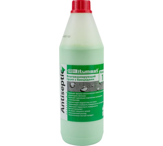 Изображение товара Влагоизолирующий грунт с биоцидами, 1 л Bitumast 4607952900929