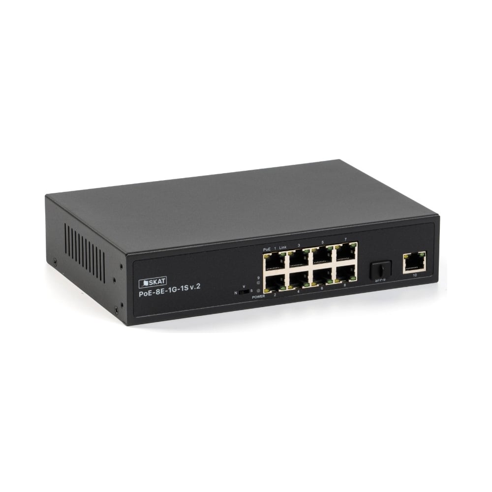Изображение товара Коммутатор SKAT POE-8E-1G-1S V.2 4074