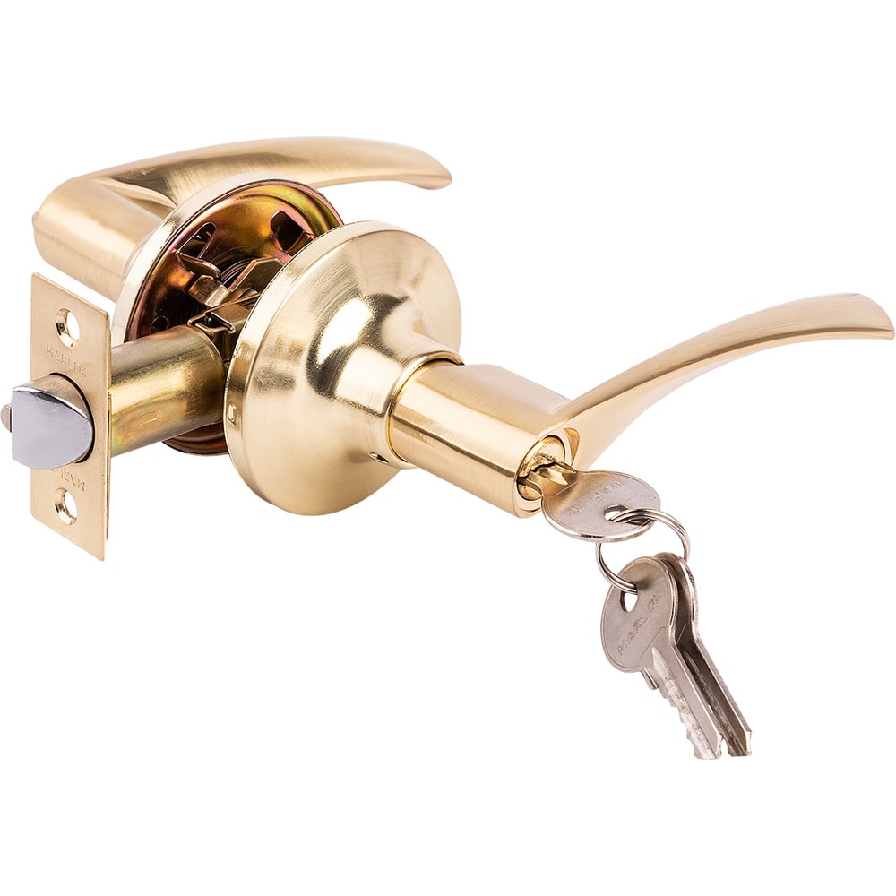 Изображение товара Защелка Marlok ЗВ2-01 ключ матовое золото для межкомнатных дверей