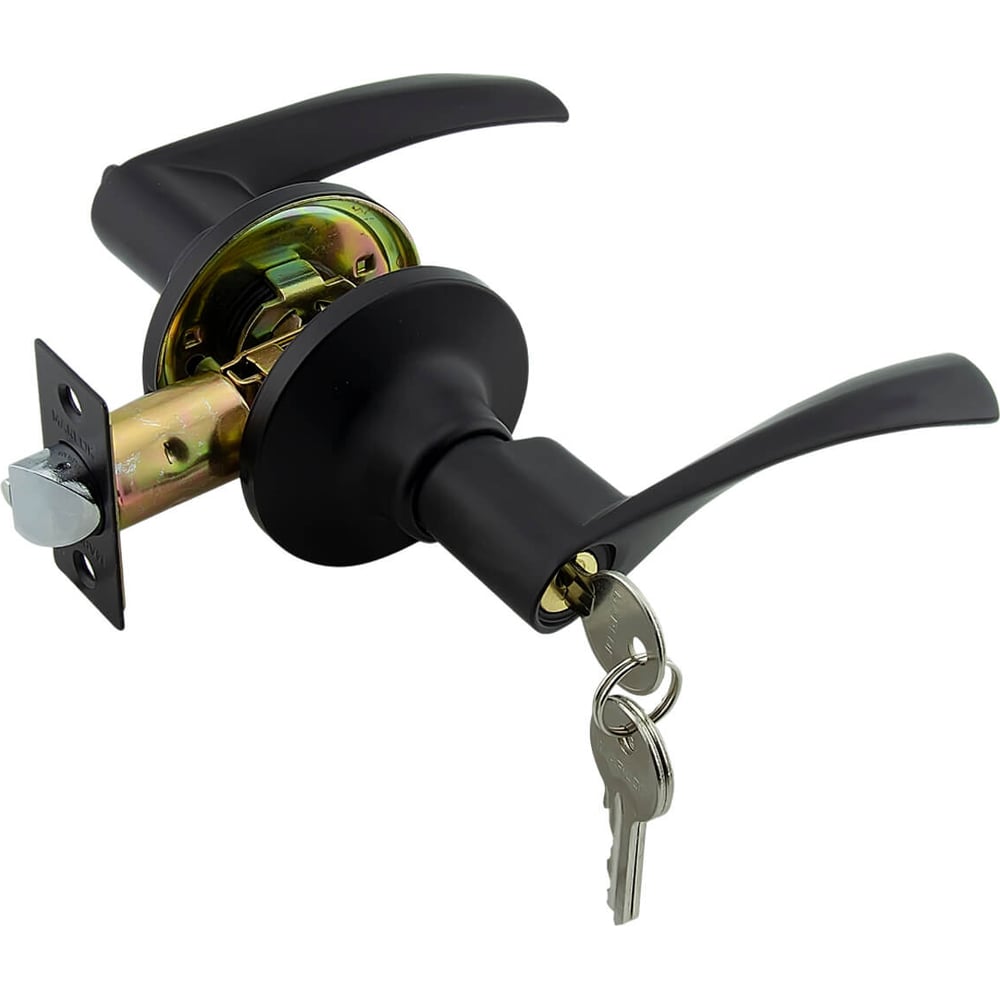 Изображение товара Защелка для межкомнатных дверей Marlok ЗВ2-01 ключ черный