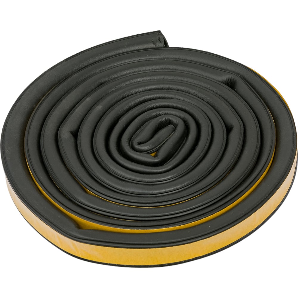 Изображение товара Уплотнитель Profitrast D-профиль черный 21x15 мм 6 м для окон и дверей