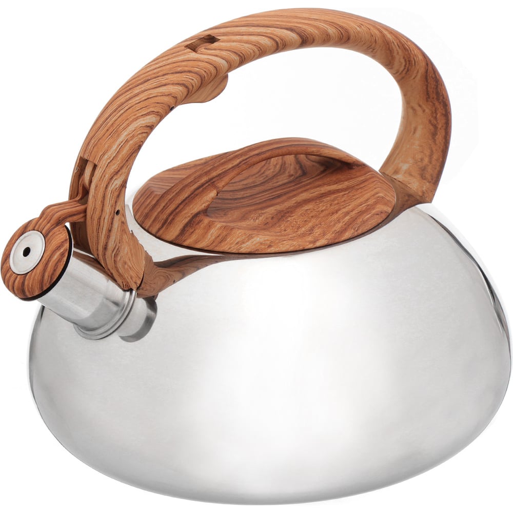 Изображение товара Чайник DANIKS 3 л нержавеющая сталь с свистком и зеркальным корпусом