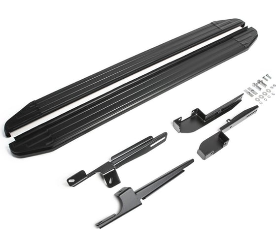 Изображение товара Пороги "Premium-Black" Rival для Chevrolet Niva 2002-2020, 160 см, 2 шт., алюминий, A160ALB.1001.2