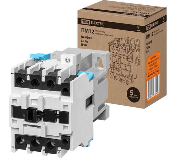 Изображение товара Электромагнитный пускатель TDM ELECTRIC ПМ12-025150 У3В 36В 1з SQ0714-0065