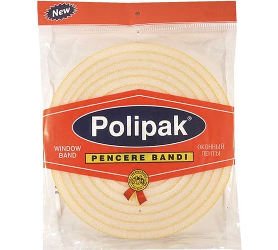Изображение товара Оконный утеплитель Теплоклейка POLIPAK 8x8 мм, 10.8 м 0817068