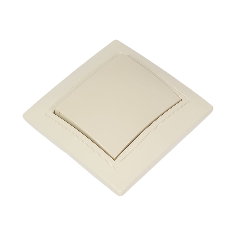 Изображение товара Одноклавишный выключатель IEK Вс10-1-0-км 10А для освещения кремовый