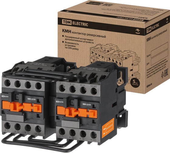 Изображение товара Контактор TDM ELECTRIC КМН-22530 реверс 25А 230В/АС3 2НО SQ0761-0007