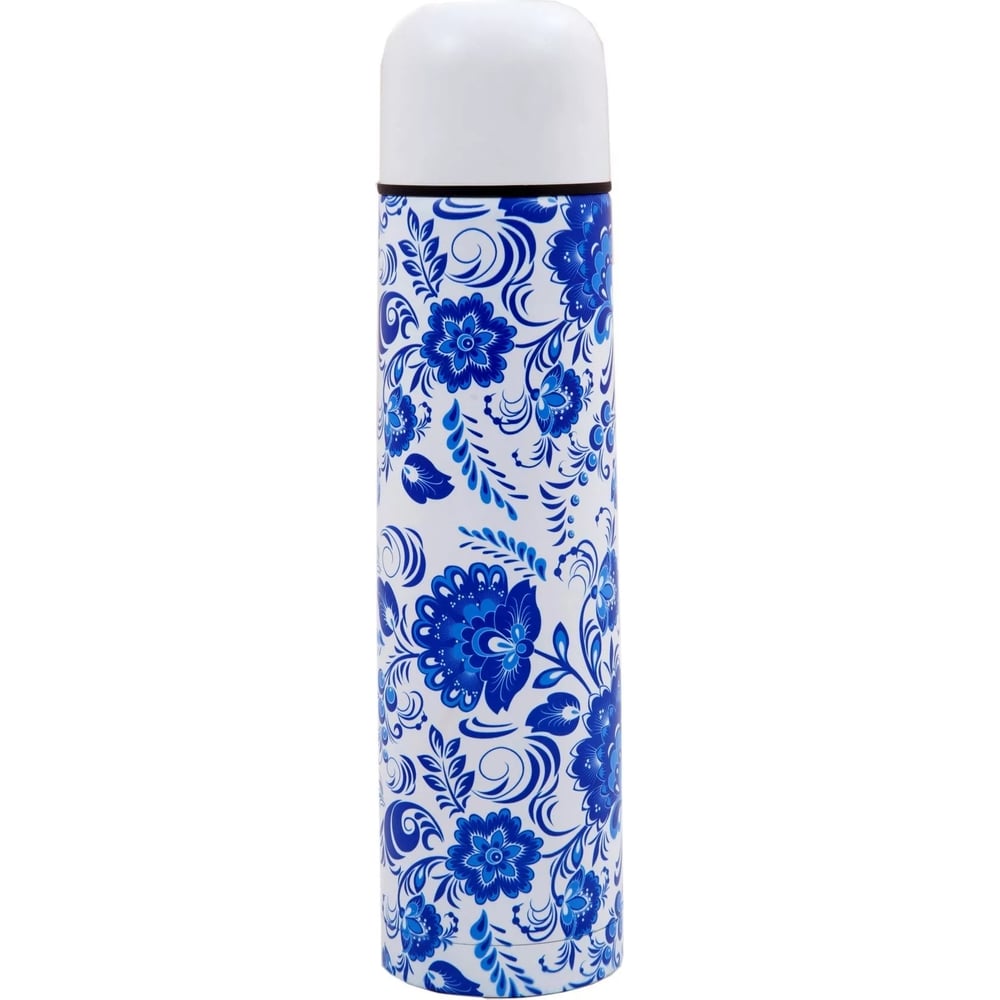 Изображение товара Термос Добрыня Синие цветы DO, 1.0л, узкое горло 1842