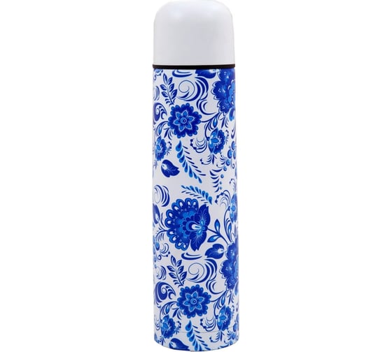 Изображение товара Термос Добрыня Синие цветы DO, 1.0л, узкое горло 1842