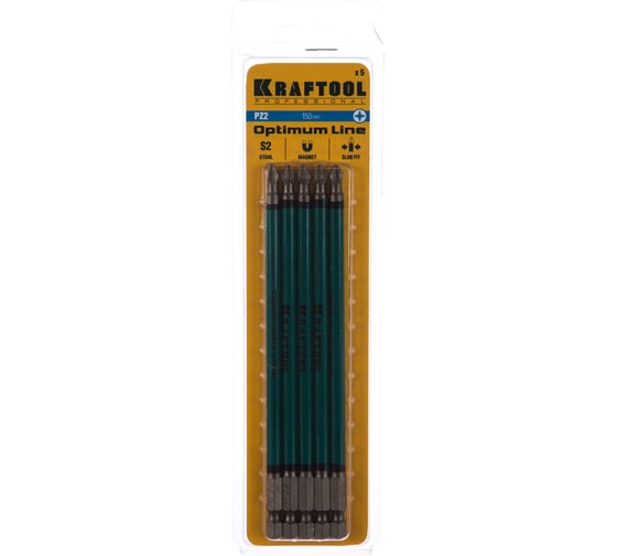 Изображение товара Биты профессиональные Kraftool (PZ2, 150 мм, 5 шт.) 26124-2-150-5