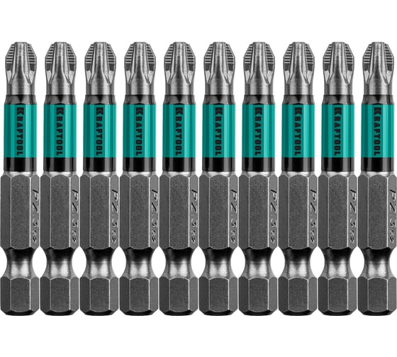 Изображение товара Кованые биты KRAFTOOL Optimum Line PZ3, 50 мм, 10 шт, S2 26124-3-50-10