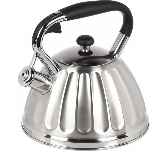 Изображение товара Чайник DANIKS нержавеющая сталь, 3 л, свисток, сатинированный, ручка бакелит, индукция, gs-04611 438334