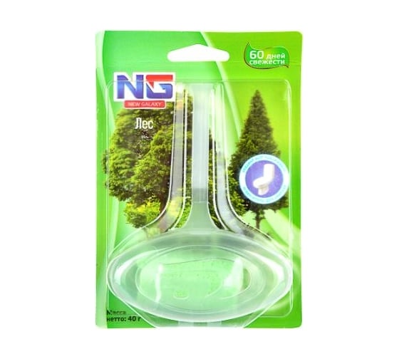 Изображение товара Подвесной освежитель для унитаза NEW GALAXY "Лес" 40гр. 1шт, блистер 778-045