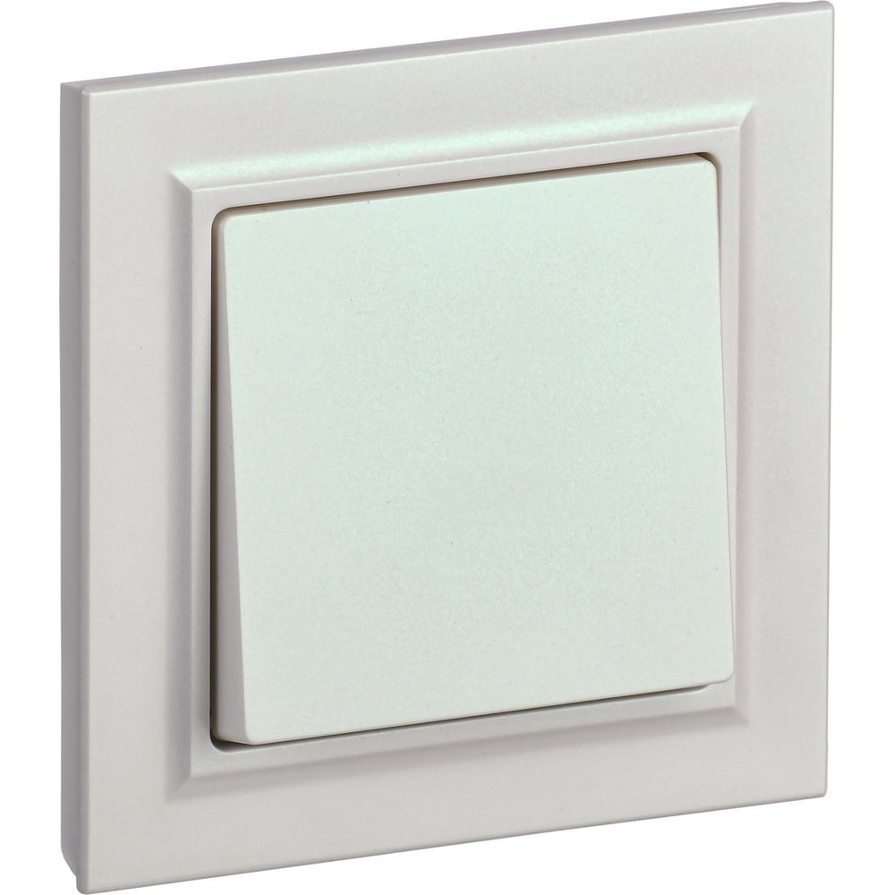 Изображение товара 1-клавишный выключатель IEK Brite 10А в сборе жемчужный