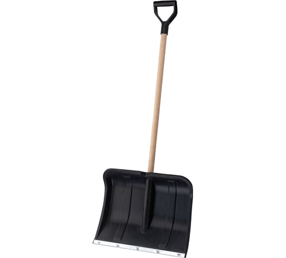 Изображение товара Снеговая пластмассовая лопата с деревянным черенком и V-образной ручкой Gigant AVG-07