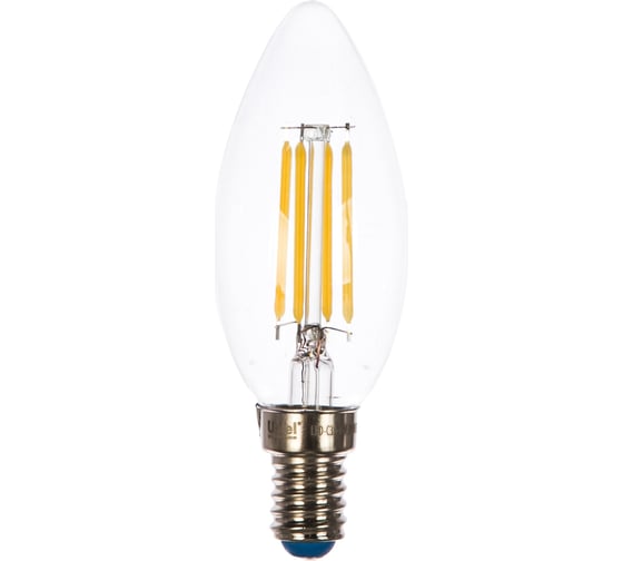 Изображение товара Светодиодная лампа Uniel LED-C35-6W/NW/E14/CL GLA01TR Форма свеча, прозрачная UL-00002198