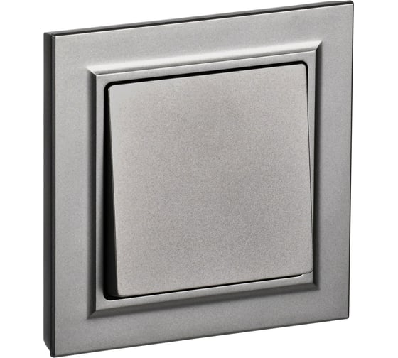 Изображение товара 1-клавишный выключатель IEK Brite 10а в сборе вср10-1-0-брс сталь BR-V10-0-10-K46-F