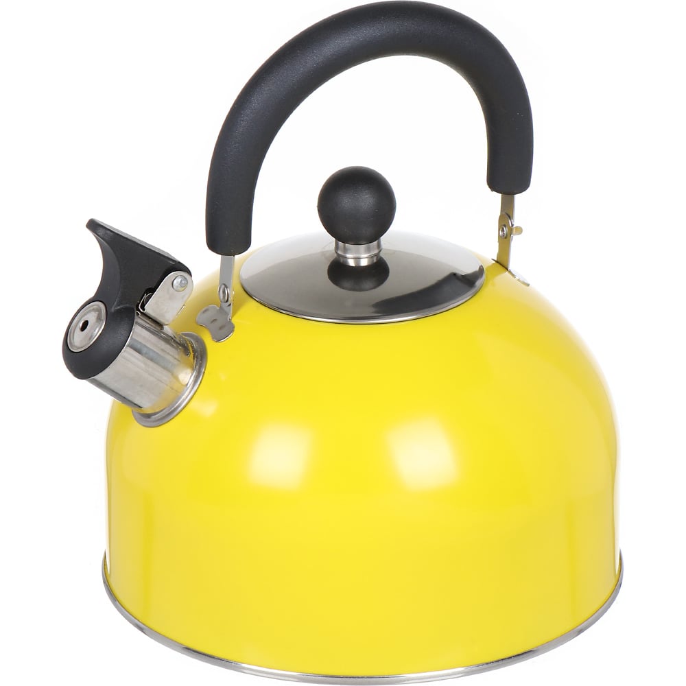Изображение товара Чайник DANIKS GS-04011 Нержавеющая сталь 2,5 л со свистком желтый