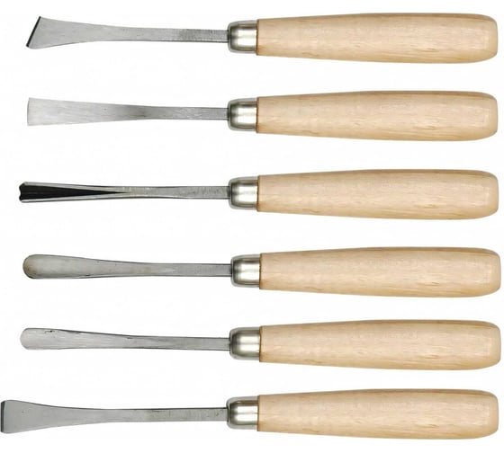 Изображение товара Набор фигурных стамесок для резьбы по дереву TOYA 6 шт. 25700