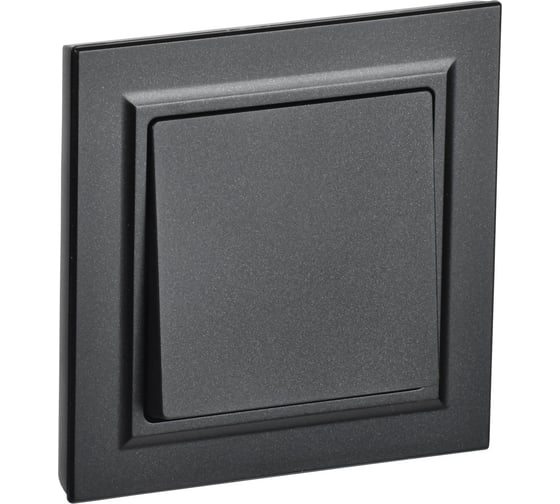 Изображение товара 1-клавишный выключатель IEK Brite 10а в сборе вср10-1-0-брч черн. BR-V10-0-10-K02-F