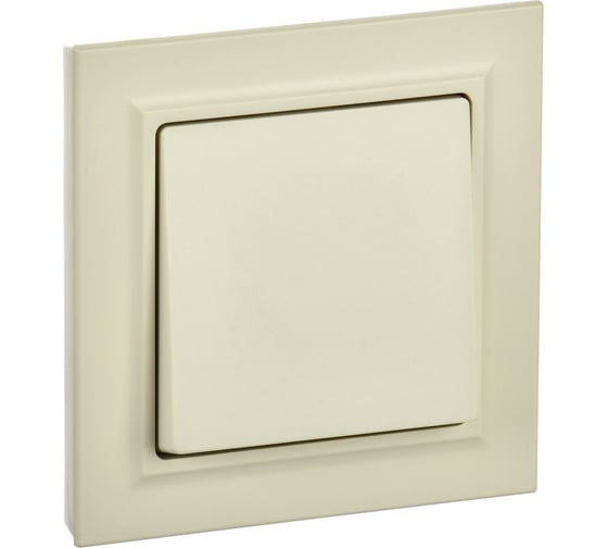 Изображение товара 1-клавишный выключатель IEK Brite 10а в сборе вср10-1-0-бркр беж. BR-V10-0-10-K10-F