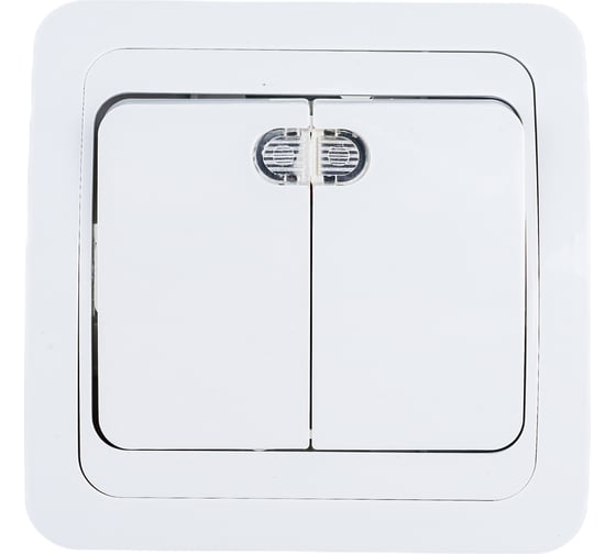 Изображение товара Выключатель IN HOME 2кл с подсветкой CLASSICO белый 2123 4680005959877