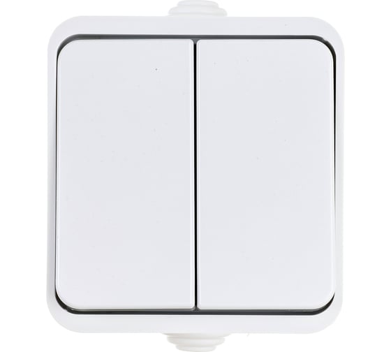 Изображение товара Выключатель IN HOME 2кл AQUA белый п/герм 3200 4690612000435