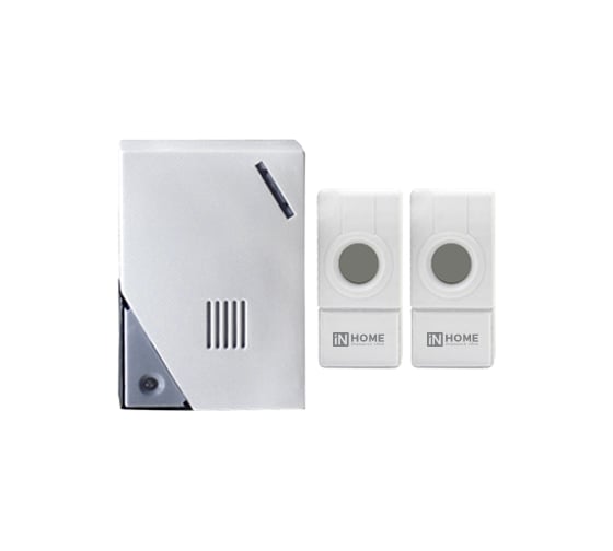 Изображение товара Беспроводной звонок IN HOME ЗБН-5 32 мелодии 120м IP44 БЕЛО-СЕРЫЙ 4690612013336