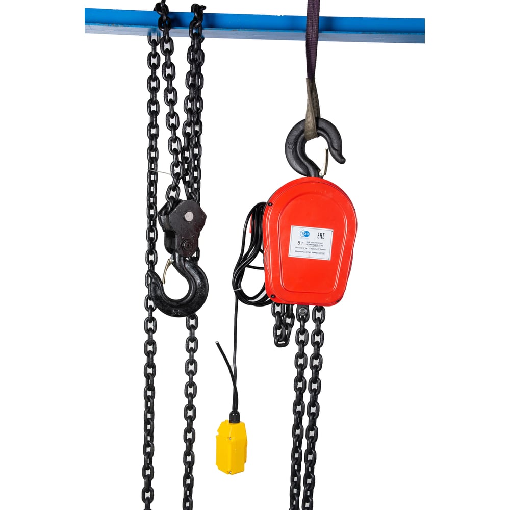 Изображение товара Электрическая цепная таль Тор ТЭШ DHP 5,0 т 6 м промышленные подъемные механизмы