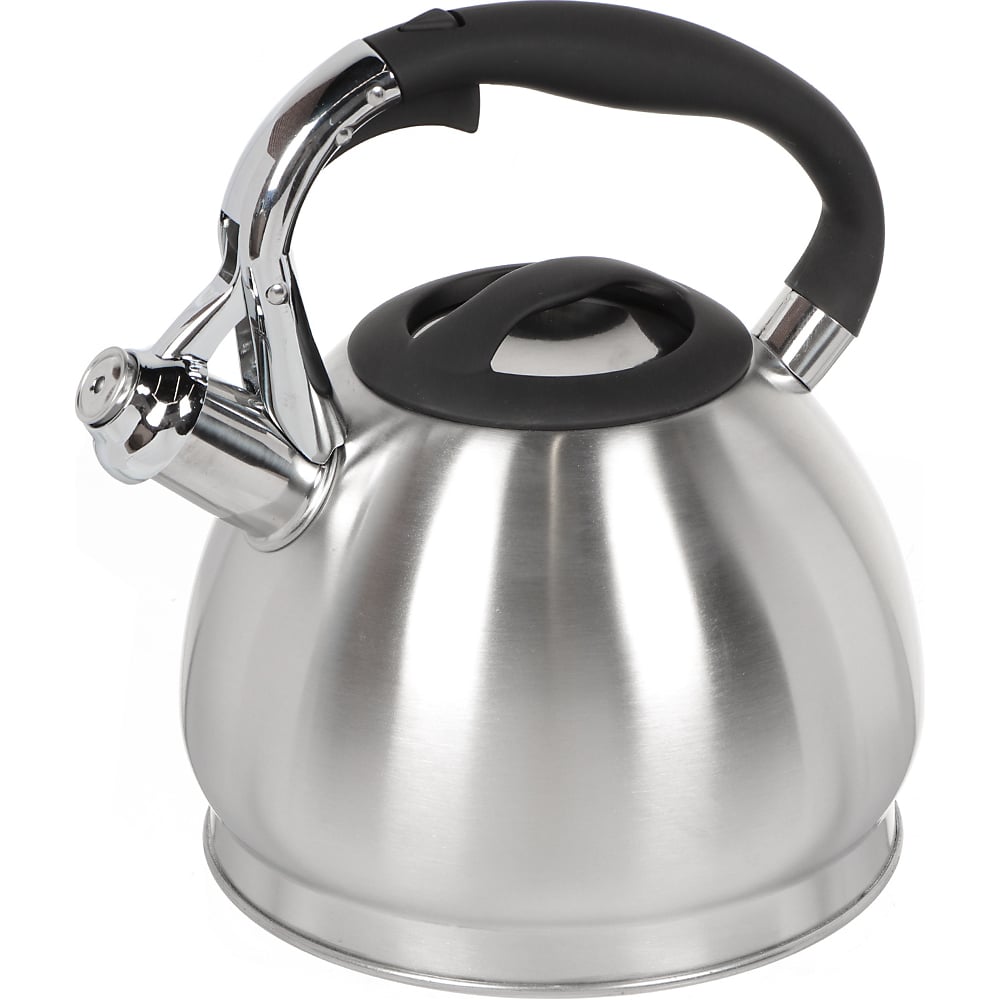 Изображение товара Чайник DANIKS нержавеющая сталь 3 л свисток матовый с ручкой бакелит GS-04511