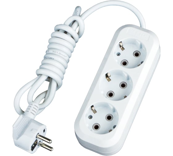 Изображение товара Удлинитель EKF Эксперт 3 гнезда шнур 3м 16А/3.5кВт с заземлением ПВС 3х1 UBA16-310-3-03