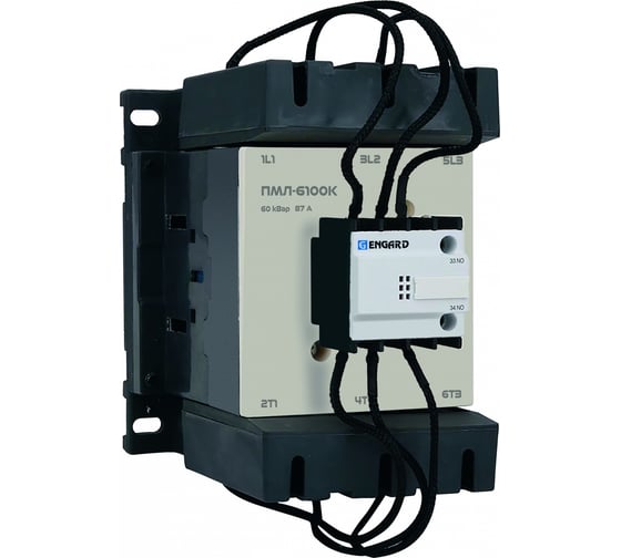 Изображение товара Контактор Engard для коммутации конденсаторных батарей пмл-6100к 230в 60квар PML-6100K20-60