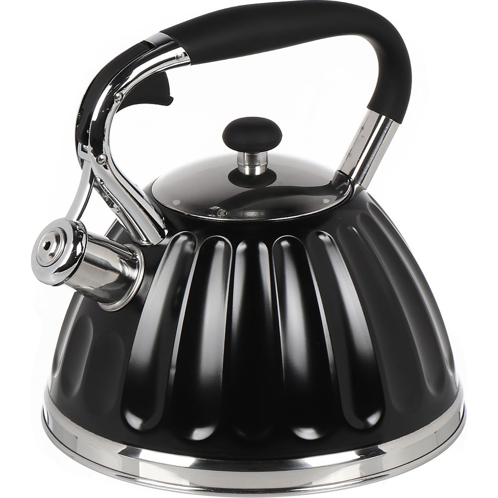 Изображение товара Чайник DANIKS нержавеющая сталь 3 л свисток индукция черный gs-04611b