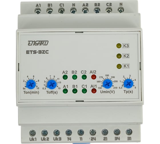 Изображение товара Авр с 3-мя релейными выходами Engard avr ets-2zc 3p+n ac 400в ETS-3ZC40