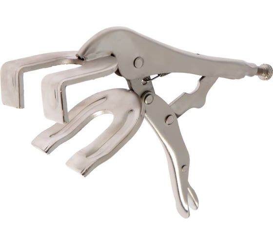 Изображение товара Зажим ТУНДРА ручной двойной точечный захват, с фиксатором, 250 мм 7354818