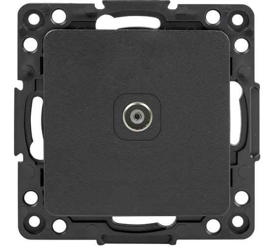Изображение товара Механизм 1-местной оконечной TV розетки EKF Стокгольм 10дБ-240МГц черный EZA00-227-10