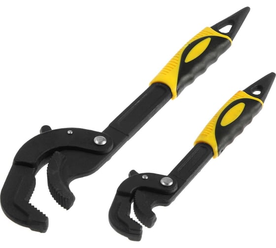 Изображение товара Ключи ТУНДРА самозажимные, 45 сталь, раскрытие 14 - 27 мм, 30 - 63 мм, 265 и 380 мм, 2 шт. 7153815