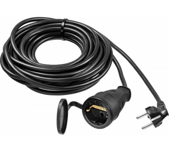 Изображение товара Удлинитель-шнур ЗУБР  "ПВС 315-Ш", 10 м, 3500 Вт, 1 гнездо, IP44, ПВС 3х1,5 мм2, 55020-10