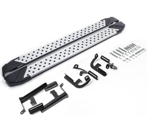 Изображение товара Алюминиевые пороги Rival Bmw-Style кружочки для Lifan X60 2016-, 160 см, 2 шт D160AL.3302.3