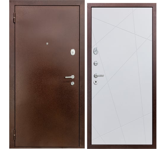 Изображение товара Дверь DIVA 510 2050x860 мм, левая, Антик медь - Д11 Белый софт УТ-00080733